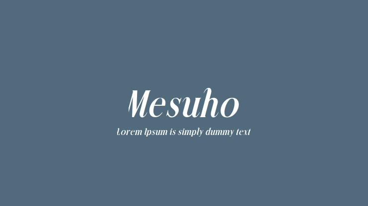 Mesuho Font