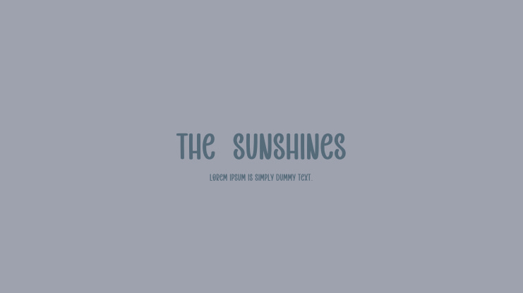 The  Sunshines Font