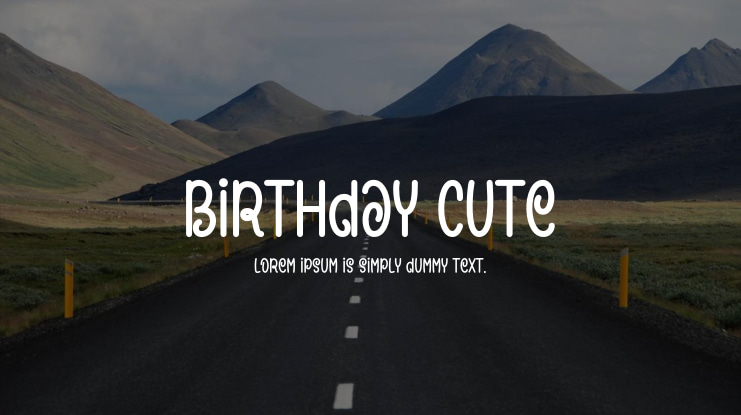 Birthday Cute Font