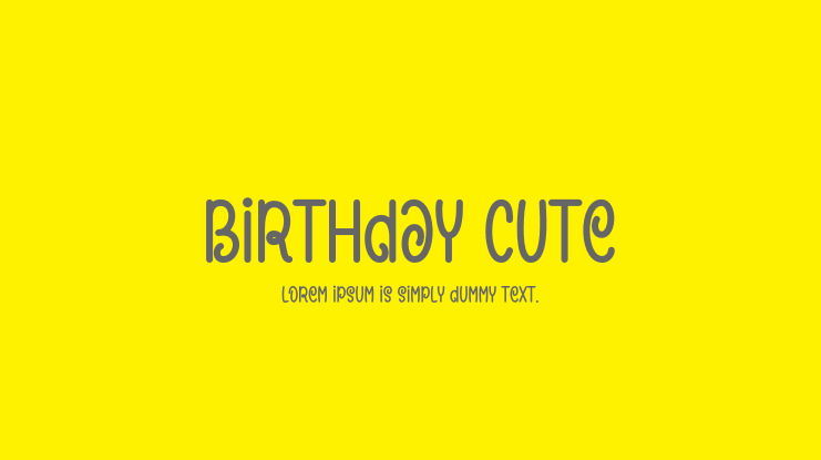 Birthday Cute Font