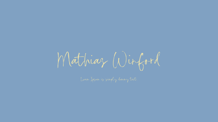 Mathias Winford Font