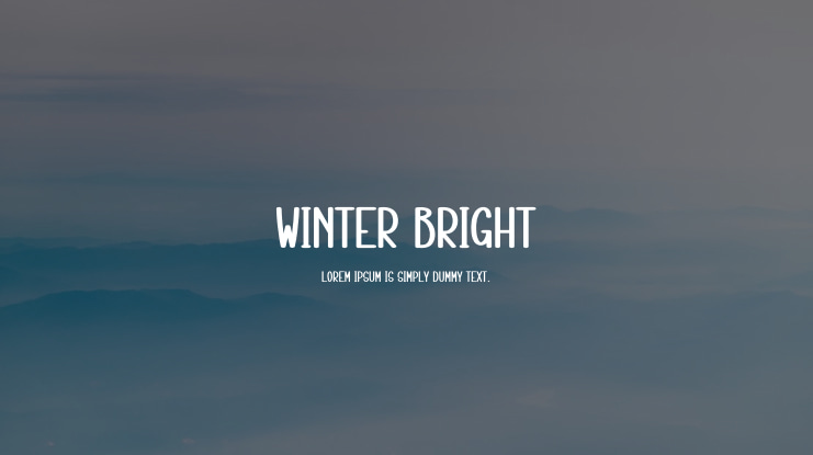 Winter Bright Font