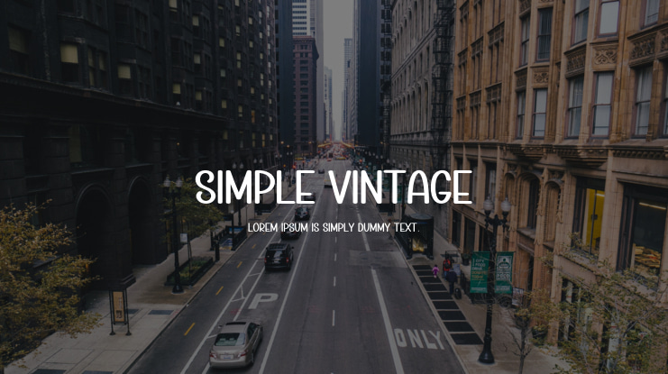 Simple Vintage Font