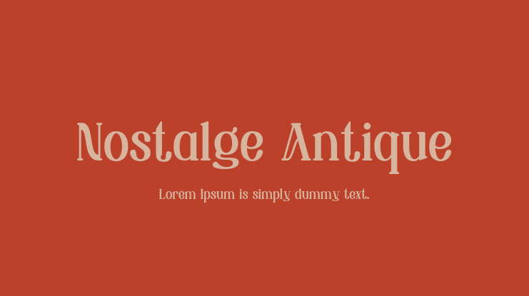 Nostalge Antique Font Family