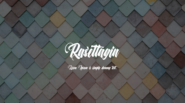 Rasettagin Font