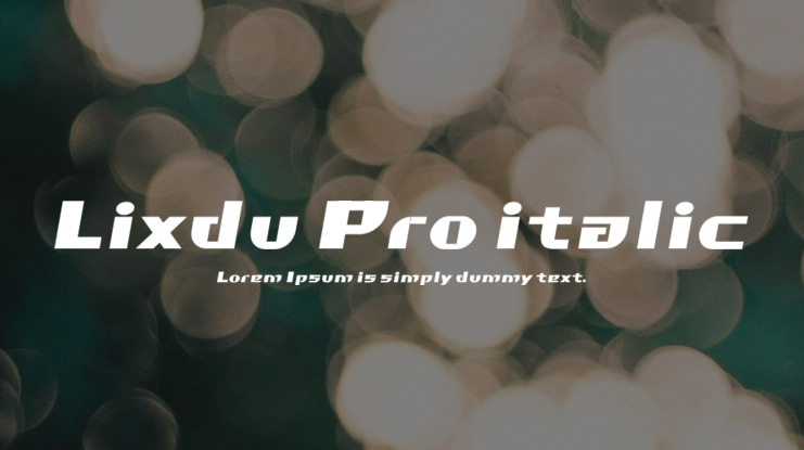 Lixdu Pro italic Font