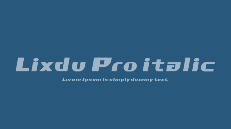 Lixdu Pro italic Font