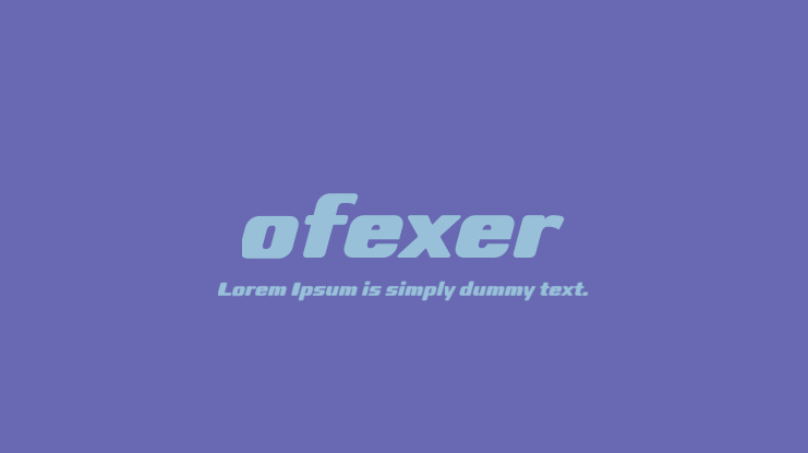 ofexer Font Family