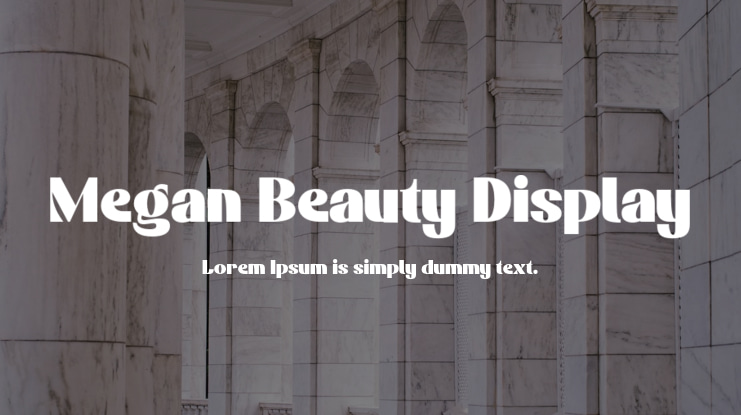 Megan Beauty Display Font