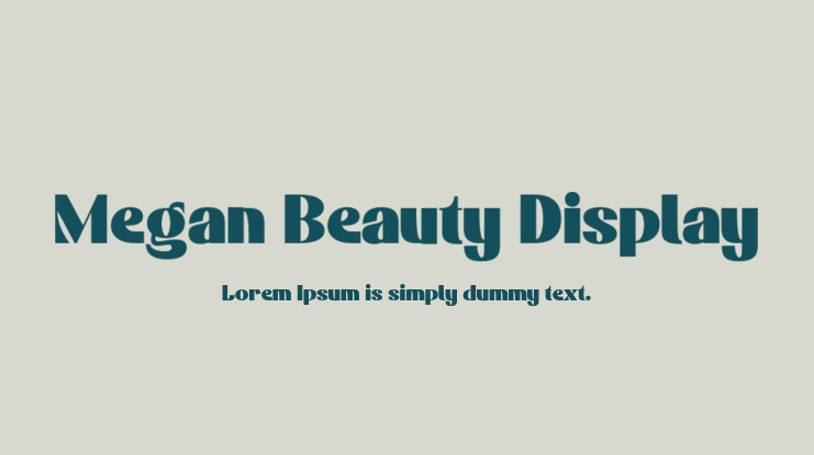 Megan Beauty Display Font
