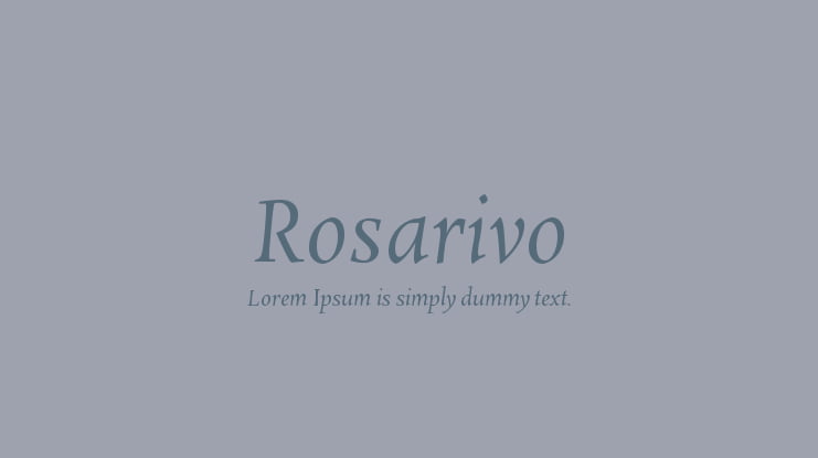 Rosarivo Font Family