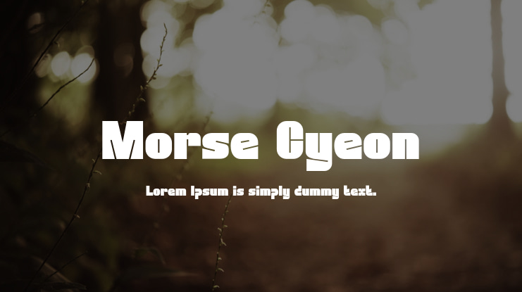 Morse Cyeon Font