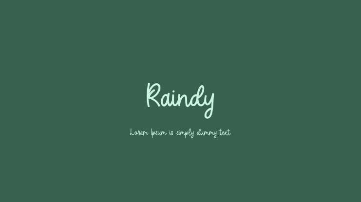 Raindy Font