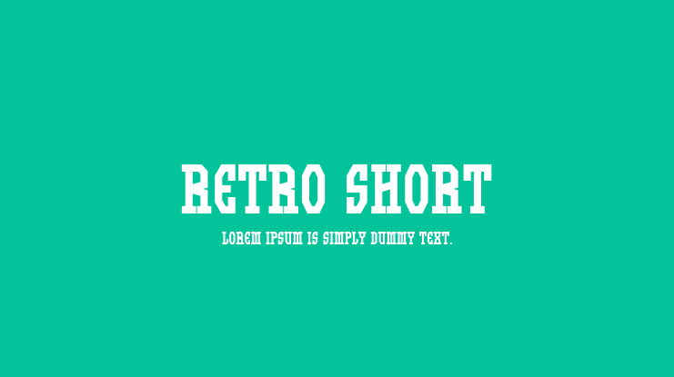Retro Short Font