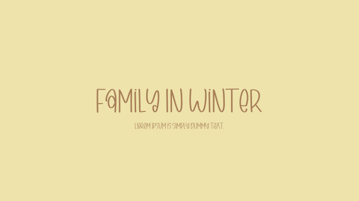 Family In Winter Font
