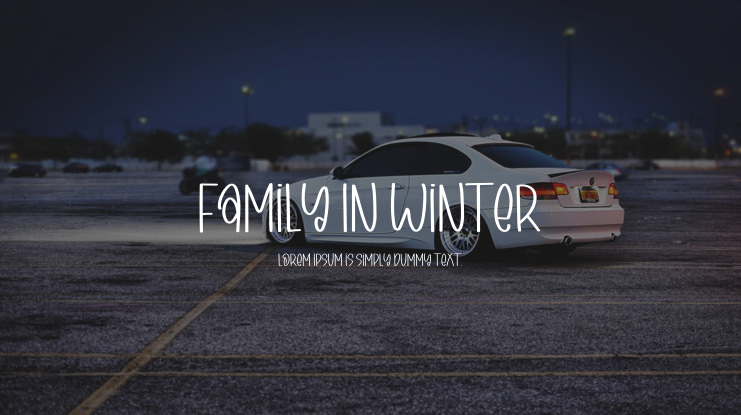 Family In Winter Font