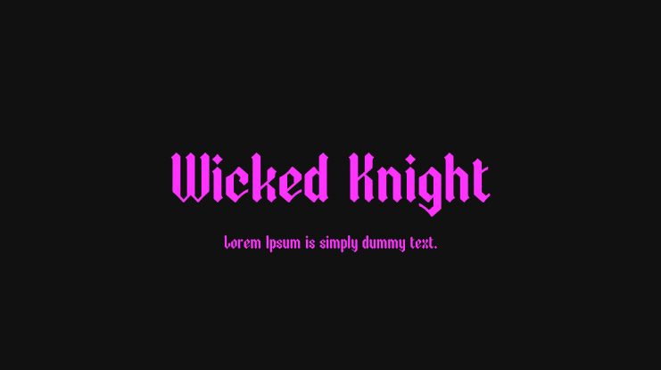 Wicked Knight Font