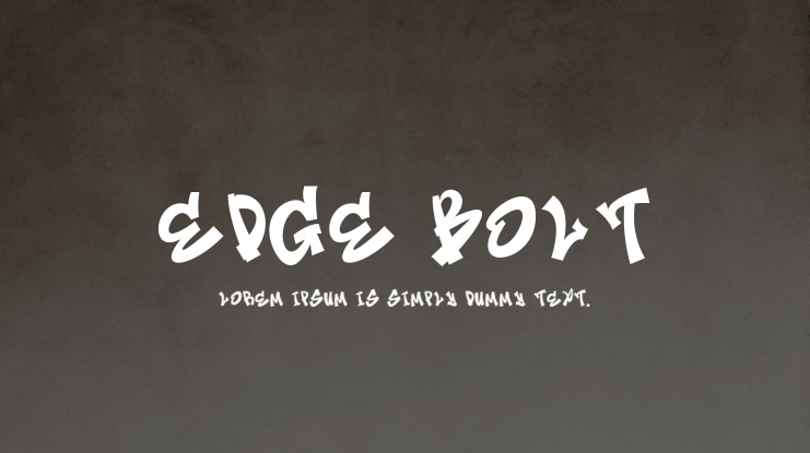 Edge Bolt Font Family