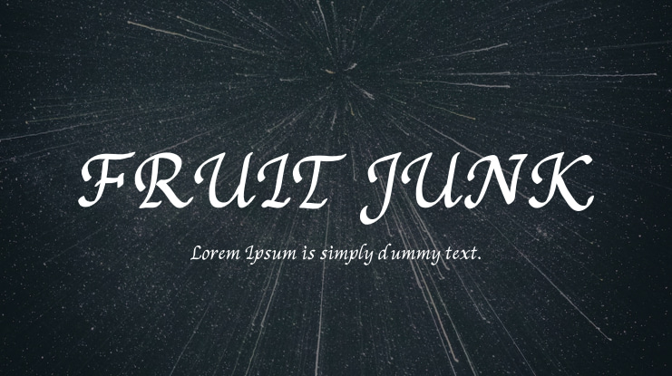 FRUIT JUNK Font