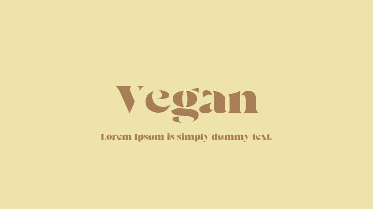 Vegan Font