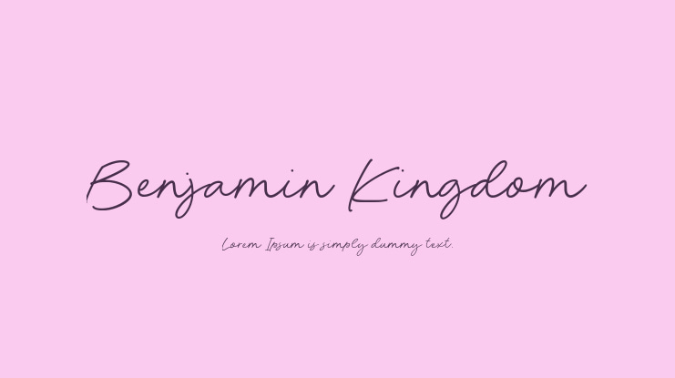 Benjamin Kingdom Font