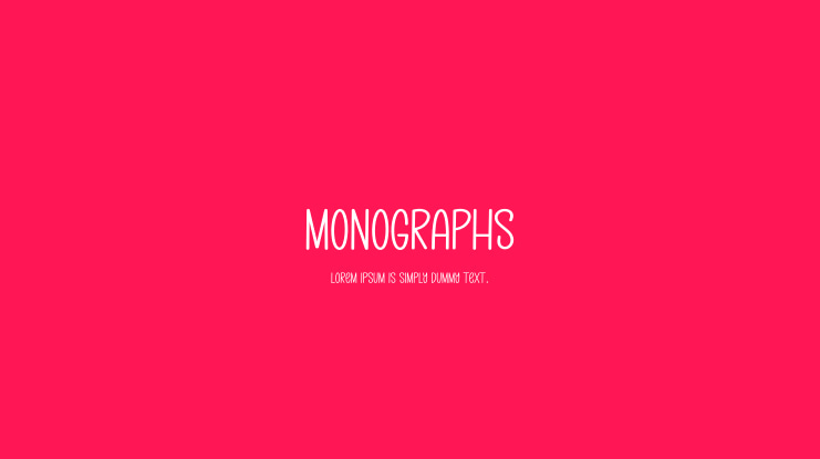 Monographs Font