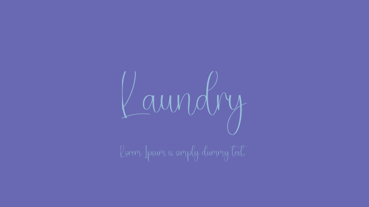 Laundry Font