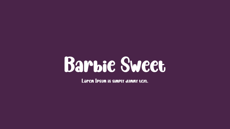 Barbie Sweet Font