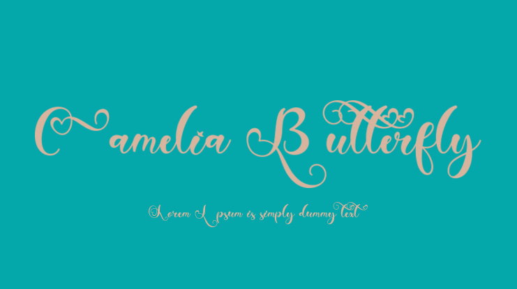 Camelia Butterfly Font