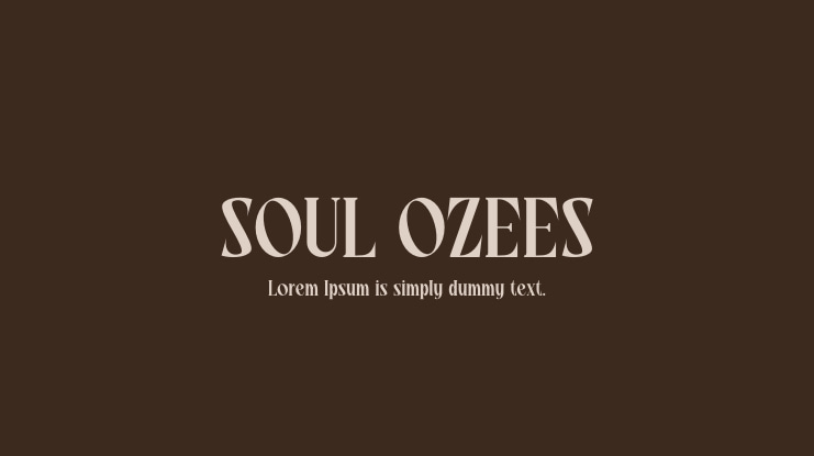 SOUL OZEES Font