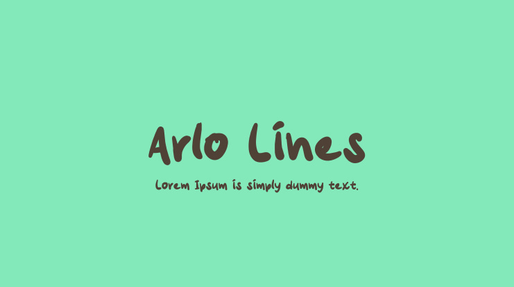 Arlo Lines Font Family