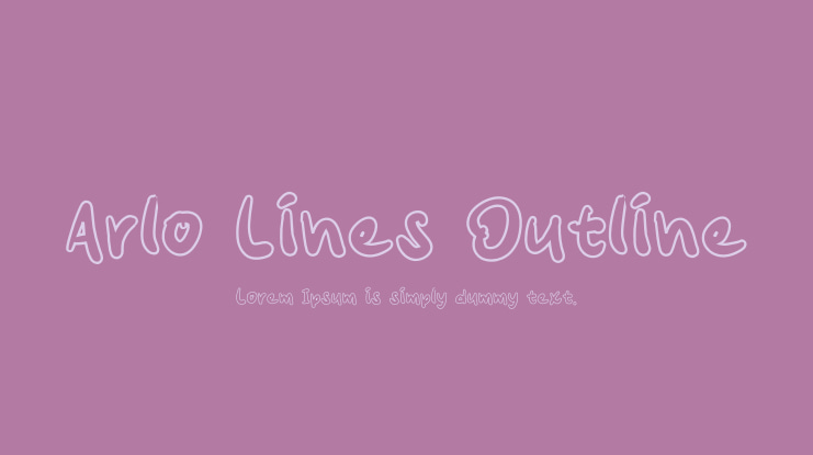 Arlo Lines Outline Font