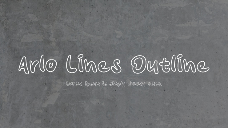 Arlo Lines Outline Font