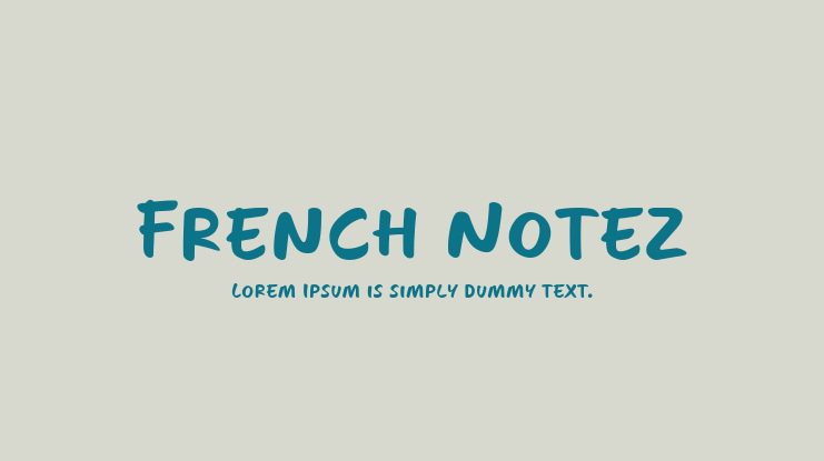 French Notez Font