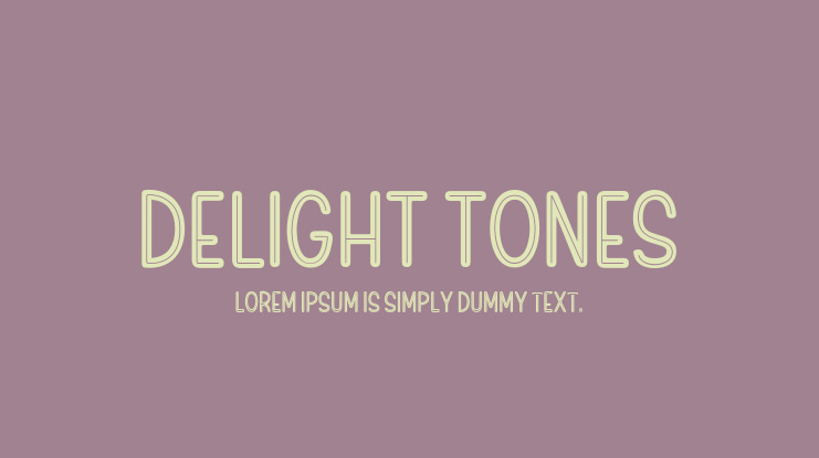 Delight Tones Font