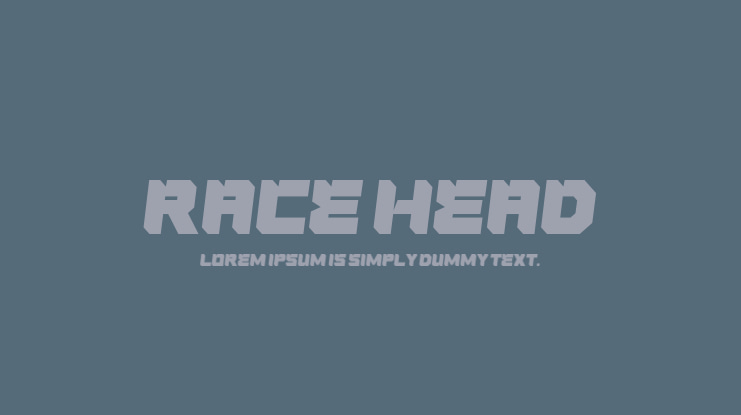 Race Head Font