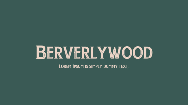 Berverlywood Font Family