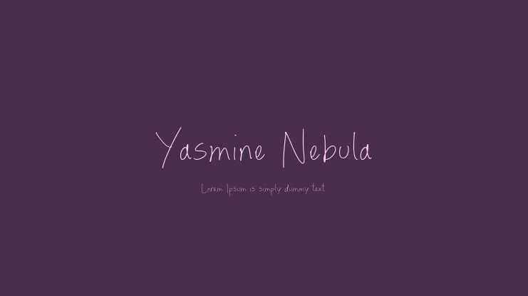 Yasmine Nebula Font