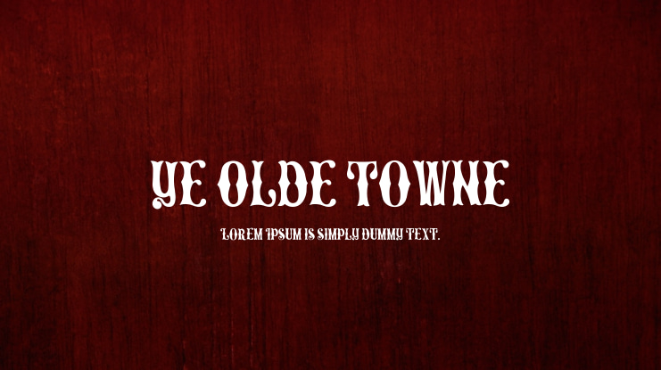 Ye Olde Towne Font