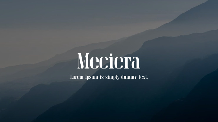 Meciera Font