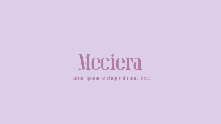 Meciera Font