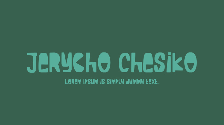 Jerycho Chesiko Font
