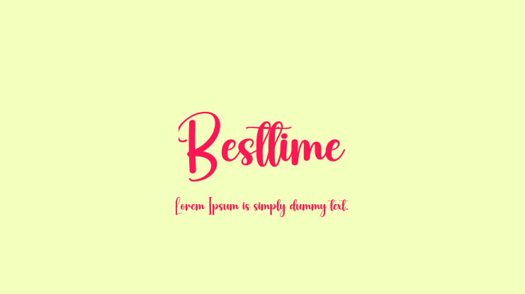Besttime Font