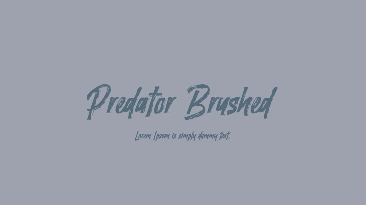 Predator Brushed Font