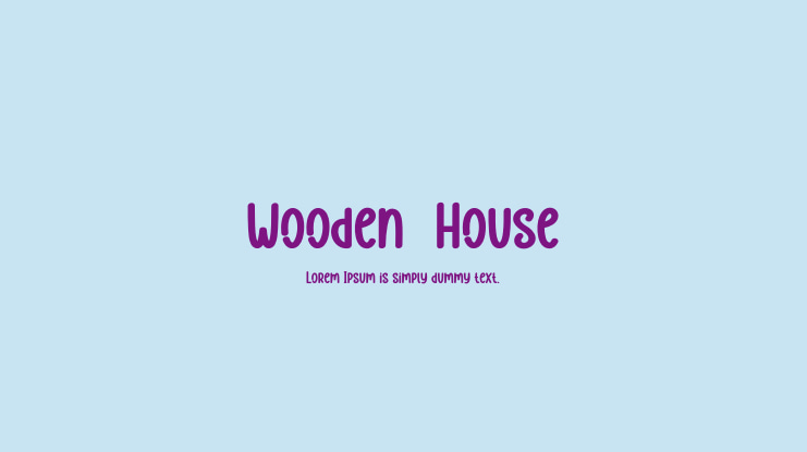 Wooden  House Font