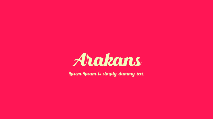 Arakans Font