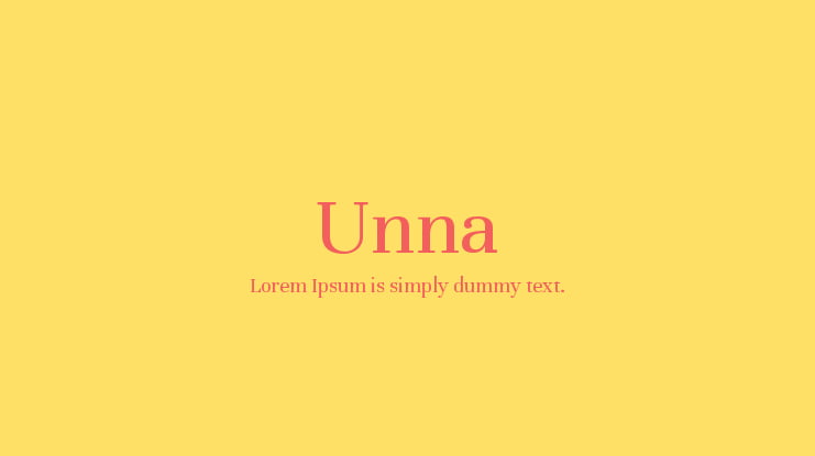 Unna Font Family