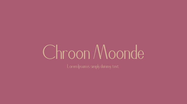 Chroon Moonde Font Family