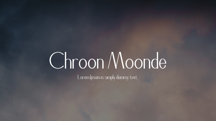 Chroon Moonde Font Family