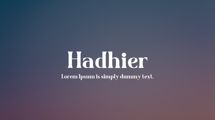Hadhier Font